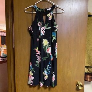 Candie's Women's Black Floral Print Dress